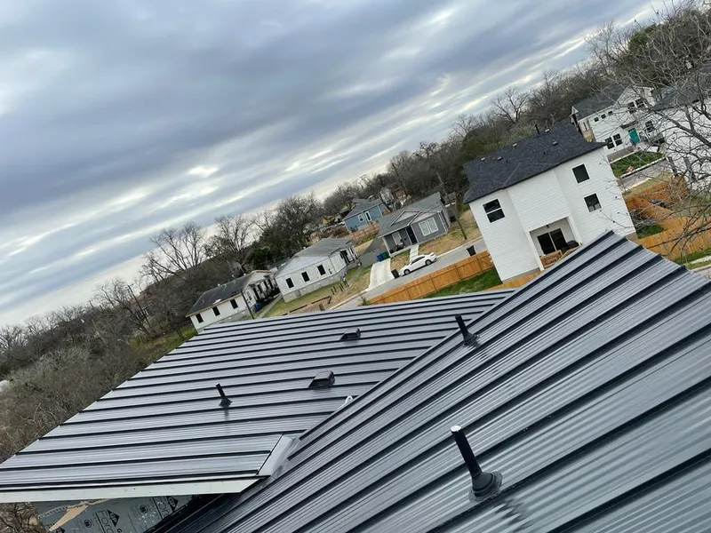 Standing seam metal roof panels with vents for Skylight Repair in Morgan City